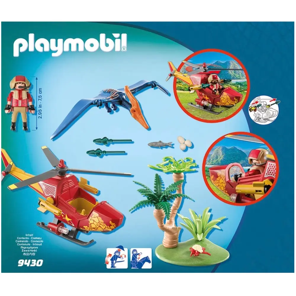 Set Playmobil pterodactyl si elicopter
