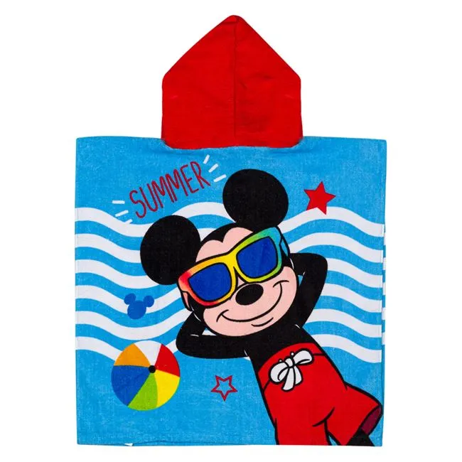 Poncho Copii Mickey Mouse, Bumbac, 60x120 cm - Alege distracția și confortul pentru vara copiilor