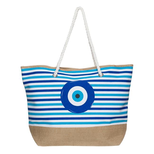 Geantă de Plajă Blue Eye - Design Atractiv și Funcțional, 53x16x36 cm