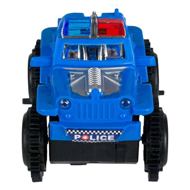 Mașină Jeep de poliție cu mecanism Spin, Albastră, 11.5x9x9.5 cm, 3 ani +