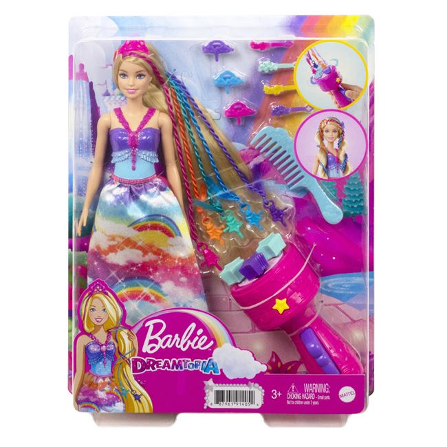 Păpușă Barbie Princess Dream Hair, Mattel, 27x5x32 cm, 3 ani +