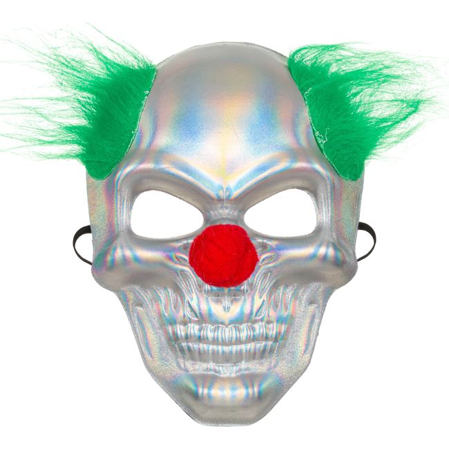 Masca de Halloween Thriller Silver Green Hair Clown
