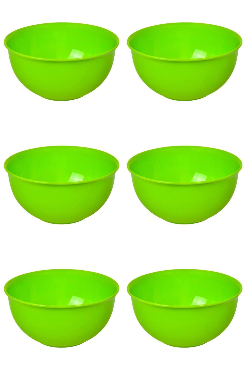 Set boluri, 6 piese, 3 L, Plastic, Verde Lime