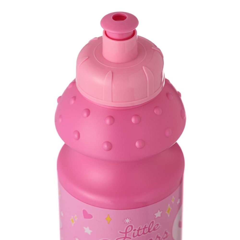 Sticla de apă pentru copii Flip Top Roz Lebada "Little Princess" 500ml - Optimizată pentru cei mici
