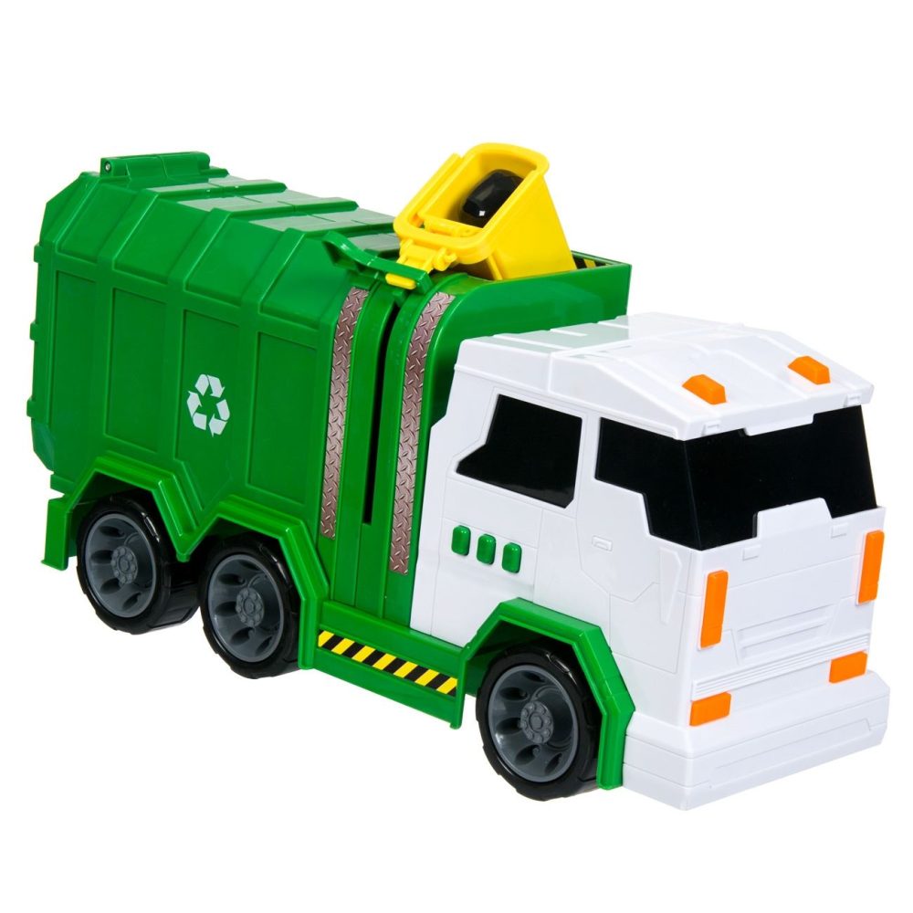 Camion Jucarie de Deseuri Reciclare Verde cu Sunet, 38.5x11x18 cm
