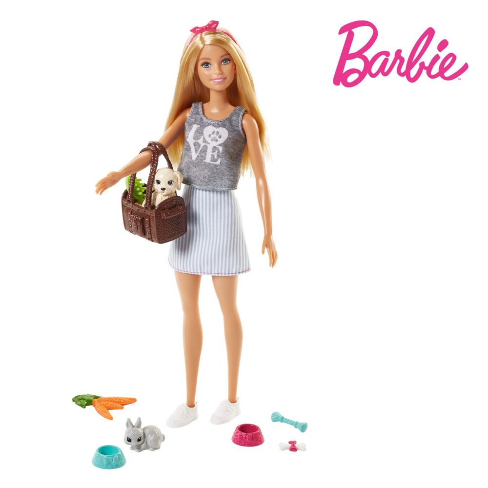 Papusa Barbie cu Animal, Mattel