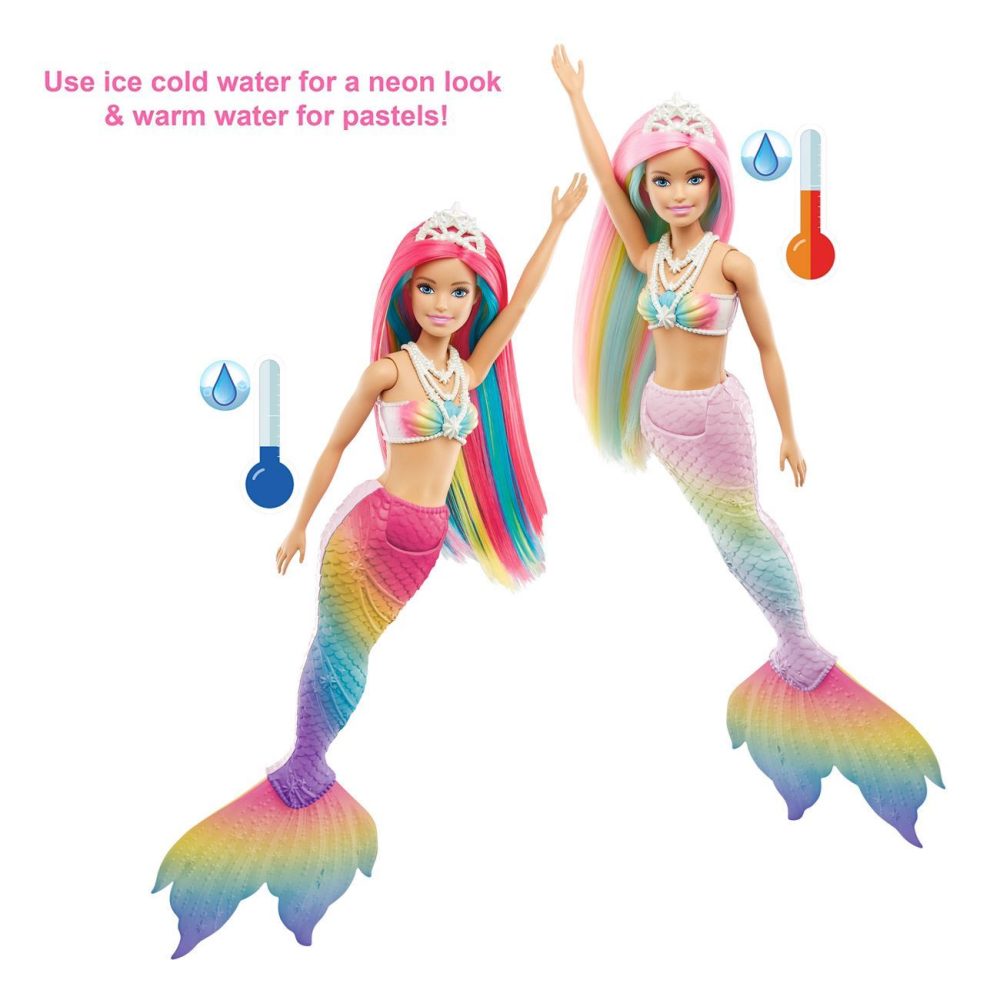 Papusa Barbie Sirena Rainbow, Mattel