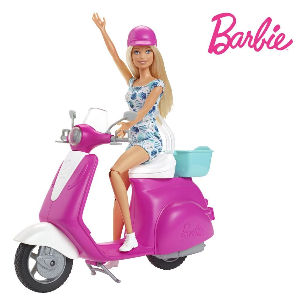 Papusa Barbie cu Scooter, Mattel